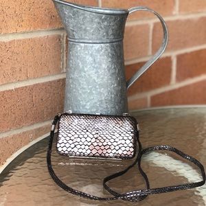 Faux Snakeskin Metallic Card Clutch NWOT